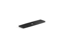 Kohler Riff Three-hole kitchen faucet escutcheon - Matte Black - image 1