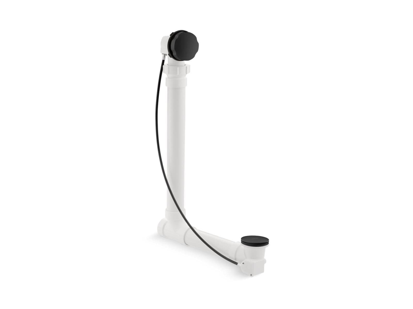 Kohler Clearflo Cable bath drain with PVC tubing - Matte Black by Kohler