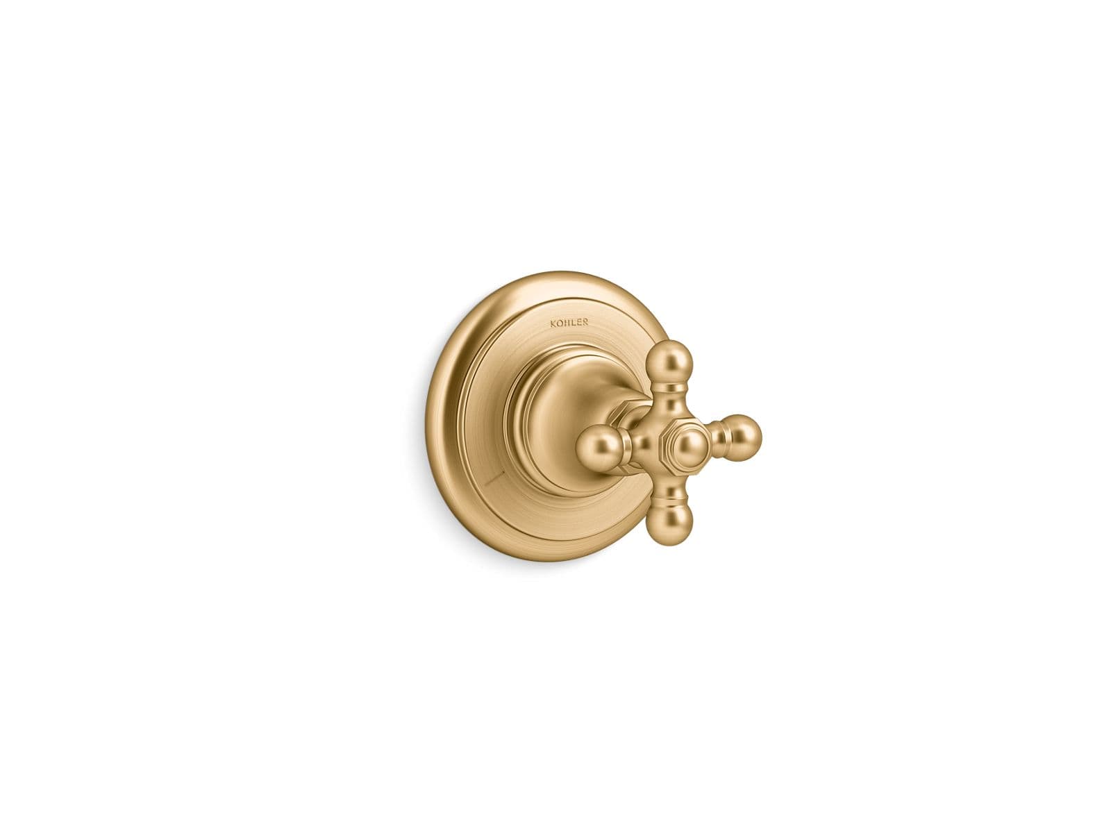 Kohler Artifacts MasterShower transfer valve trim with cross handle - Vibrant Brushed Moderne Brass by Kohler