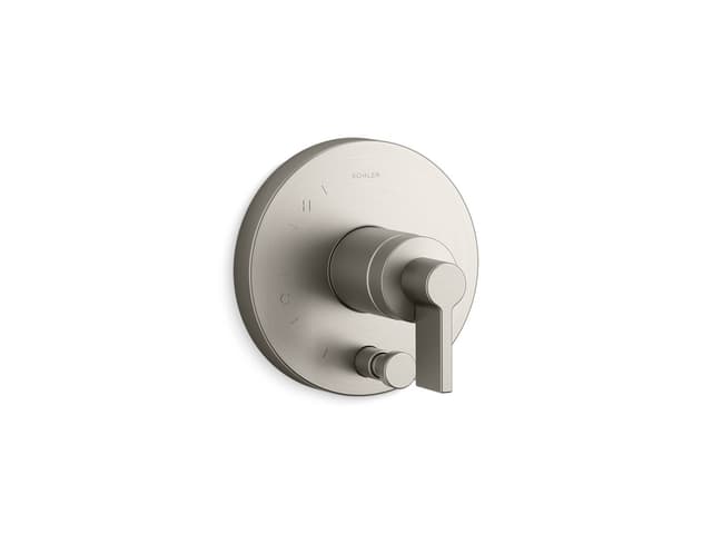 Kohler Components Rite-Temp valve trim with Lever handle and diverter - Vibrant Brushed Nickel
