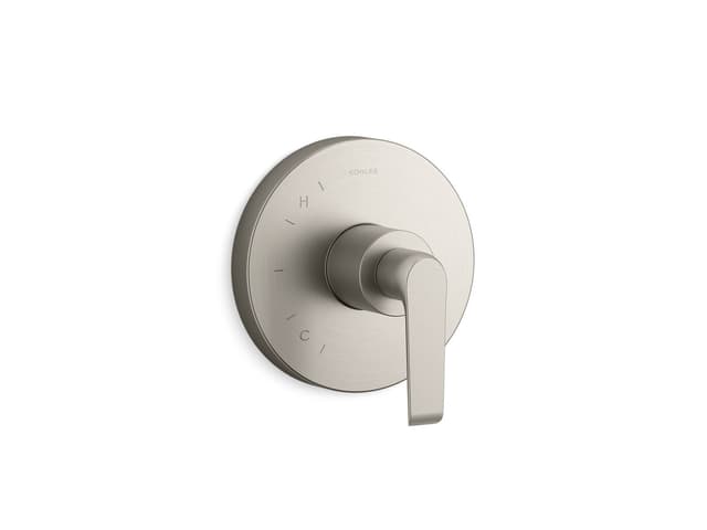 Kohler Avid Rite-Temp valve trim with lever handle - Vibrant Brushed Nickel