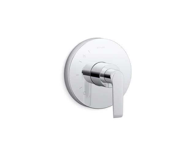 Kohler Avid Rite-Temp valve trim with lever handle - Polished Chrome