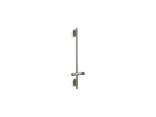 Kohler Statement 32'' deluxe slidebar with integrated water supply - Vibrant Brushed Nickel