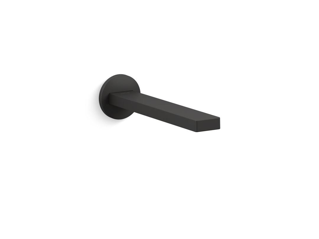 Kohler Composed Wall-mount touchless bathroom sink faucet with Kinesis sensor technology, AC-powered - Matte Black by Kohler
