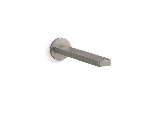 Kohler Composed Wall-mount touchless bathroom sink faucet with Kinesis sensor technology, AC-powered - Vibrant Brushed Nickel
