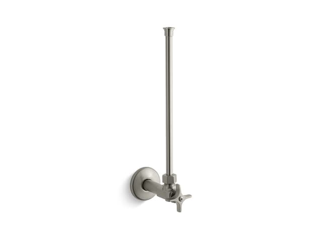 Kohler 1/2'' NPT angle supply with stop with cross handle and annealed vertical tube - Vibrant Brushed Nickel