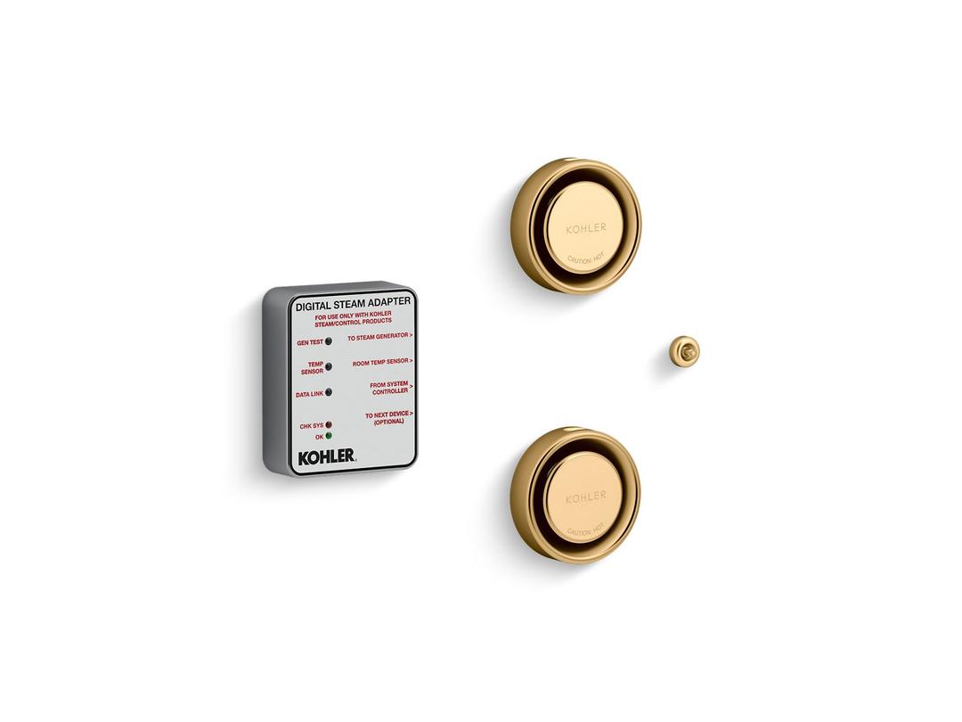 Kohler Invigoration Series Tandem digital steam adapter kit - Vibrant Brushed Moderne Brass by Kohler