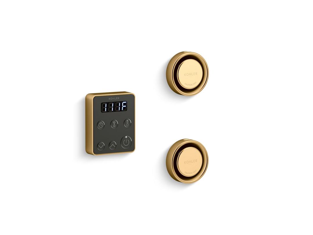 Kohler Invigoration Series Tandem steam generator control kit - Vibrant Brushed Moderne Brass by Kohler