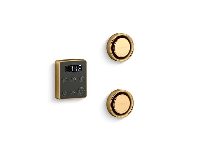 Kohler Invigoration Series Tandem steam generator control kit - Vibrant Brushed Moderne Brass