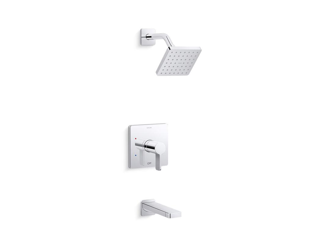 Kohler Parallel Rite-Temp bath and shower trim kit, 2.5 gpm - Polished Chrome by Kohler