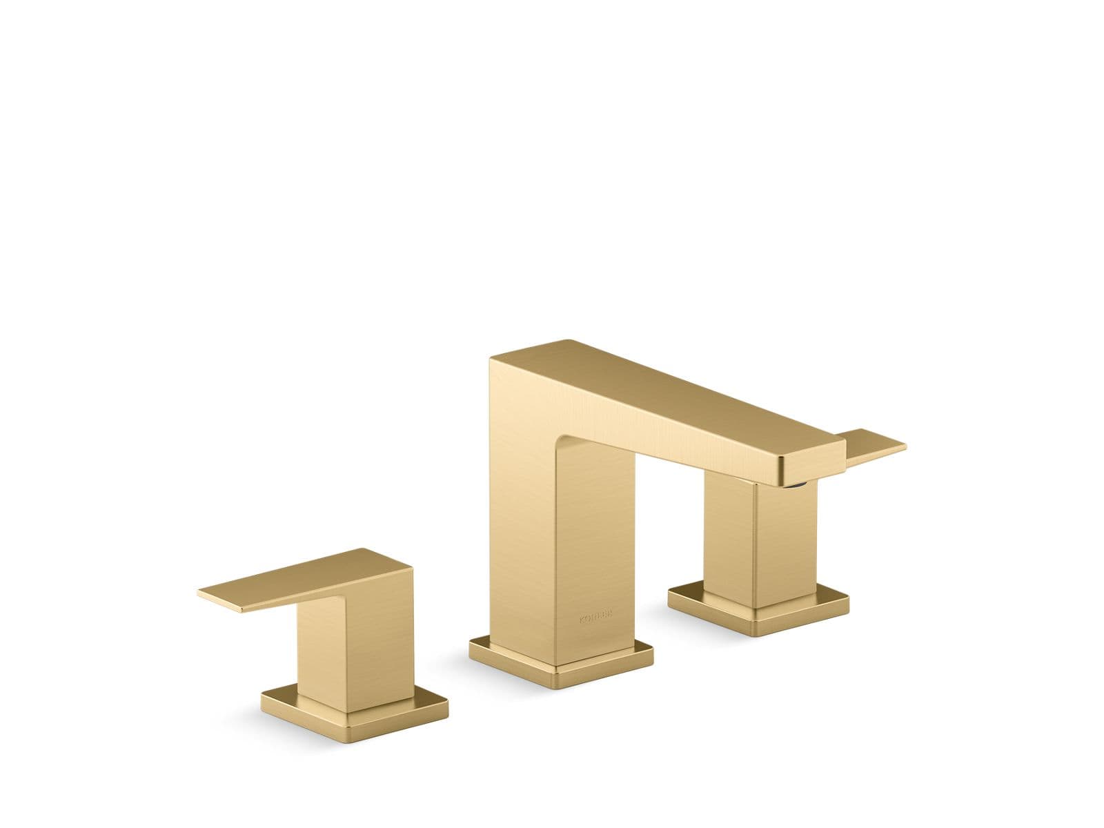 Kohler | Honesty | Widespread Bathroom Sink Faucet - Vibrant Brushed Moderne Brass by Kohler