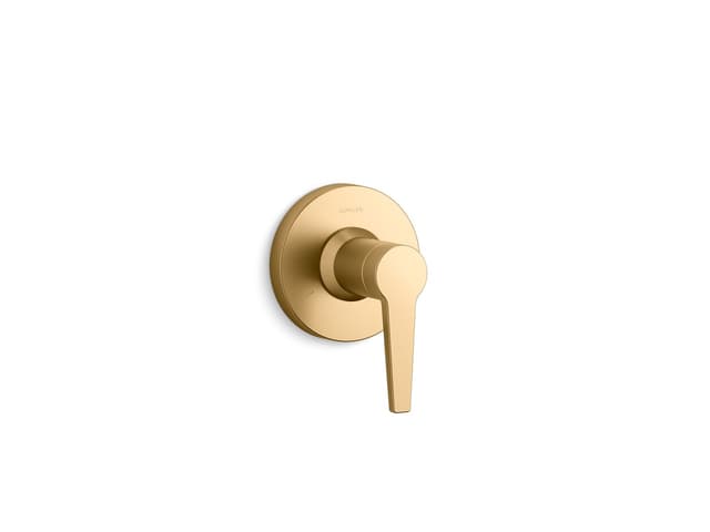Kohler Pitch MasterShower transfer valve trim - Vibrant Brushed Moderne Brass