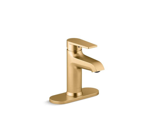 Kohler | Hint | Widespread Bathroom Sink Faucet - Vibrant Brushed Moderne Brass