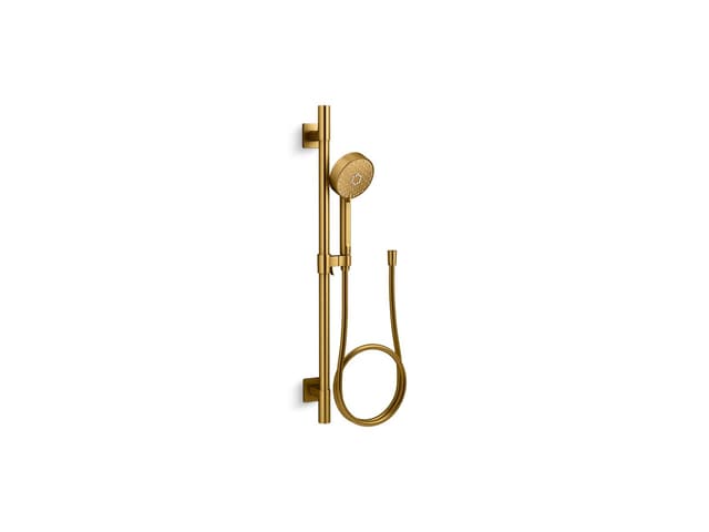 Kohler Awaken G110 30'' deluxe four-function handshower kit, 2.5 gpm - Vibrant Brushed Moderne Brass