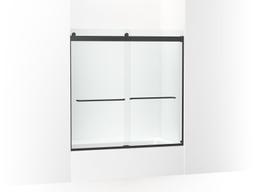 Kohler Levity Sliding bath door, 59-3/4'' H x 56-5/8 - 59-5/8'' W, with 1/4'' thick Crystal Clear glass - Matte Black - image 1