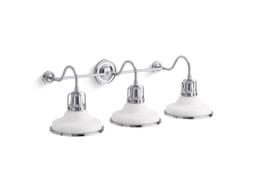 Kohler HauksbeeE 3 Light Double Bell Sconce - Polished Chrome - image 3