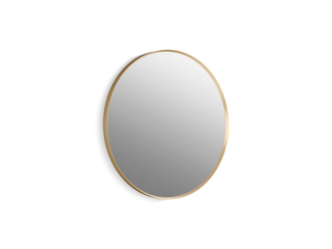 Kohler Essential 28'' round framed mirror - Moderne Brushed Gold by Kohler