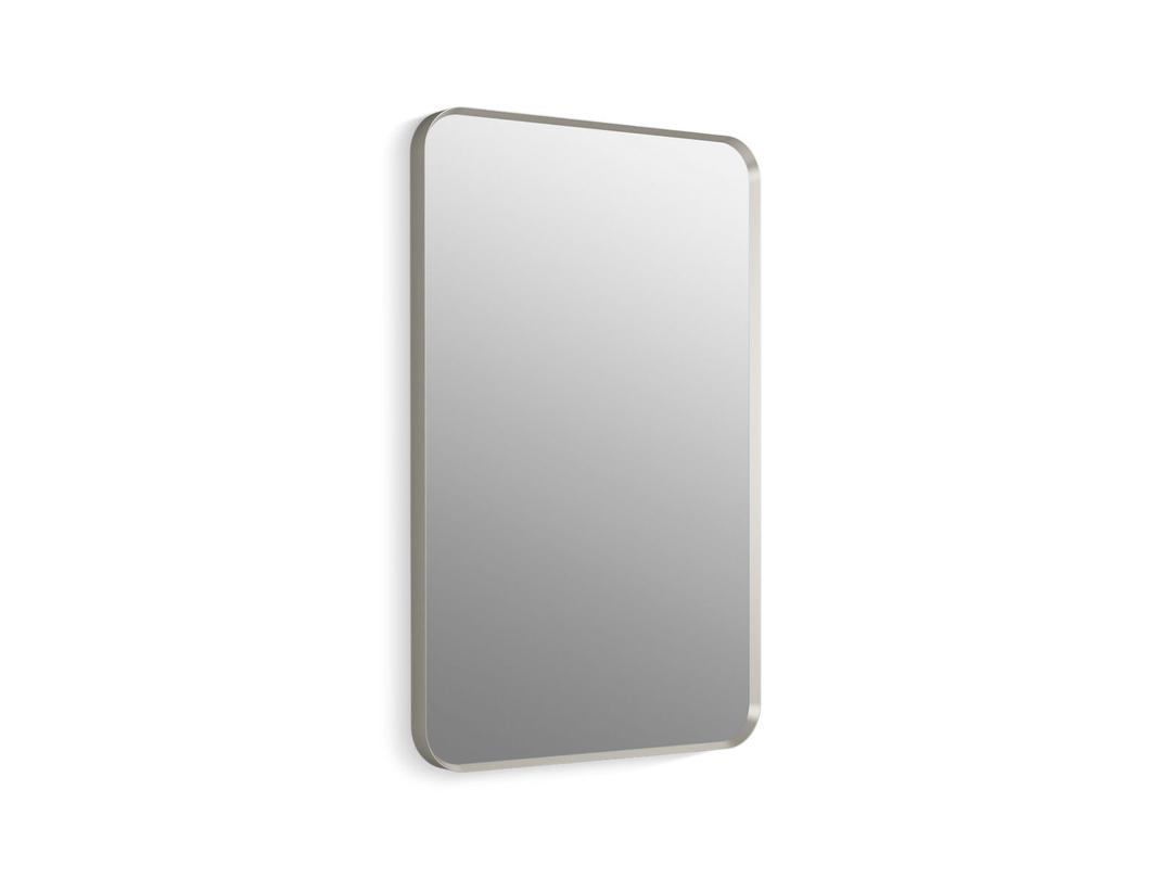 Kohler Essential 22'' x 34'' rectangular framed mirror - Brushed Nickel by Kohler