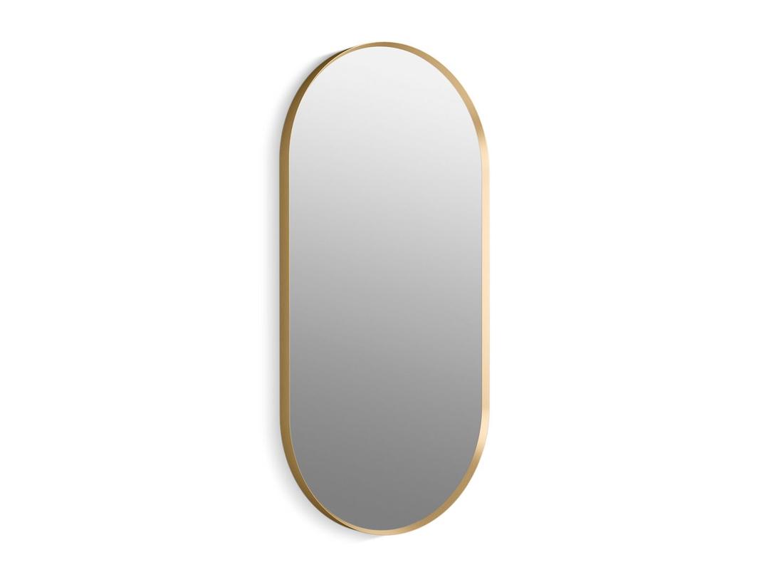 Kohler Essential 20'' x 40'' capsule framed mirror - Moderne Brushed Gold by Kohler