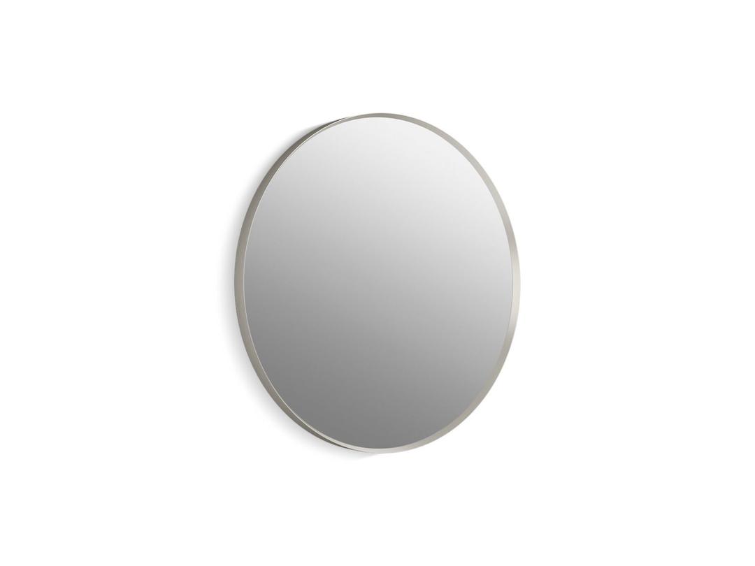 Kohler Essential 28'' round framed mirror - Brushed Nickel by Kohler