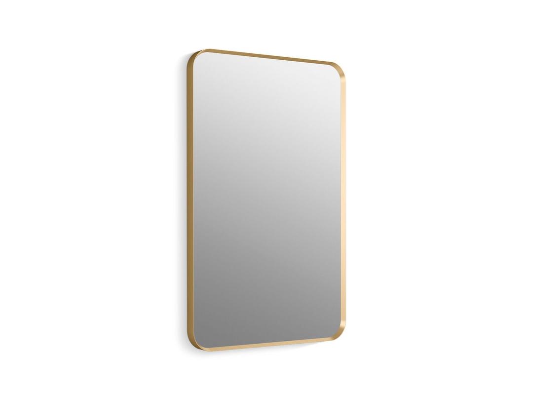 Kohler Essential 22'' x 34'' rectangular framed mirror - Moderne Brushed Gold by Kohler