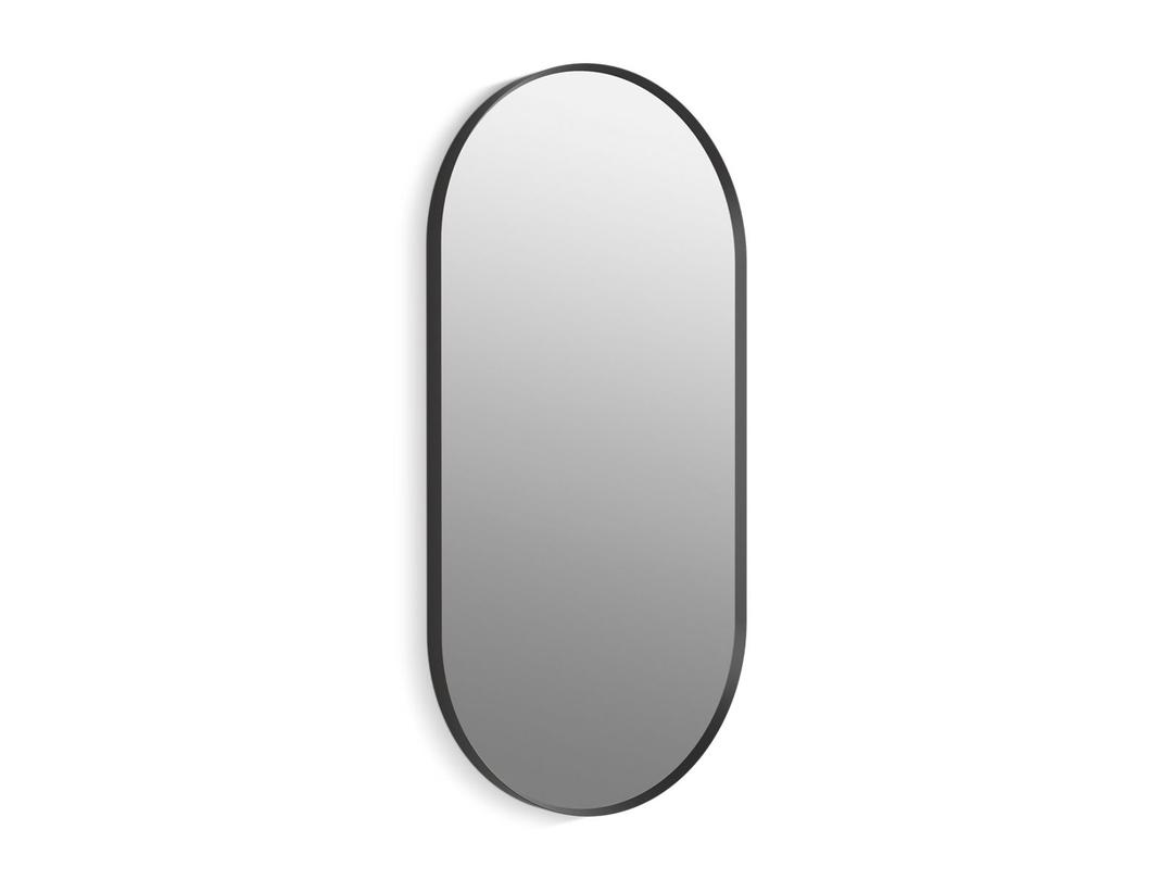 Kohler Essential 20'' x 40'' capsule framed mirror - Matte Black by Kohler