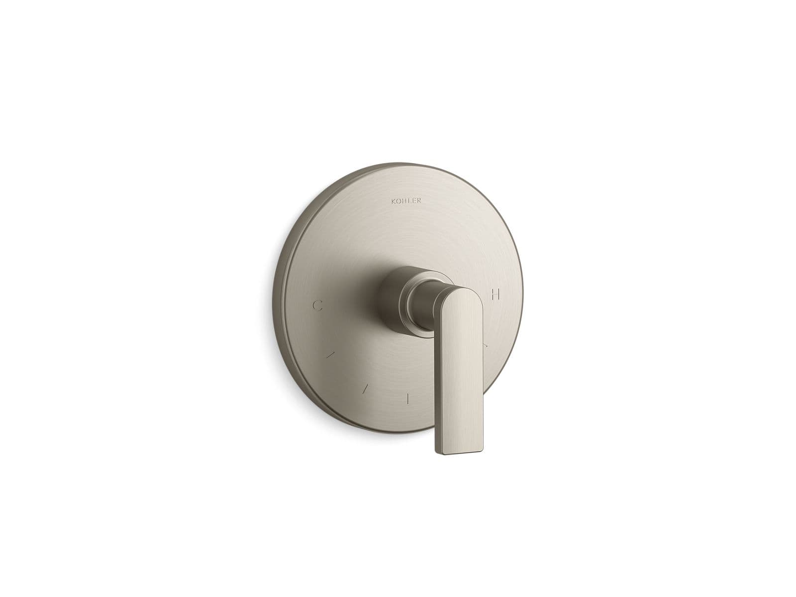 Kohler Composed MasterShower temperature control valve trim with lever handle - Vibrant Brushed Nickel by Kohler