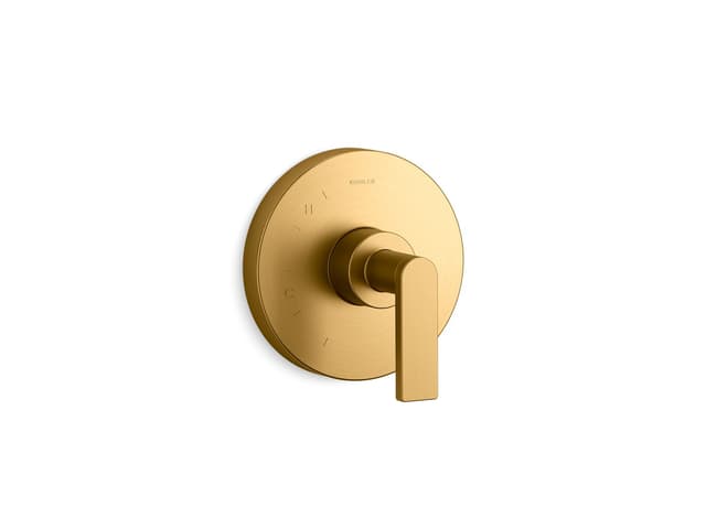 Kohler Composed Rite-Temp valve trim with lever handle - Vibrant Brushed Moderne Brass