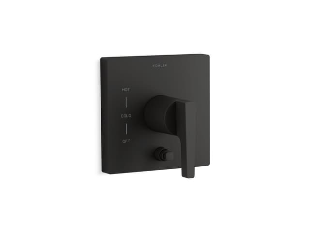 Kohler Honesty Rite-Temp valve trim with push-button diverter - Matte Black