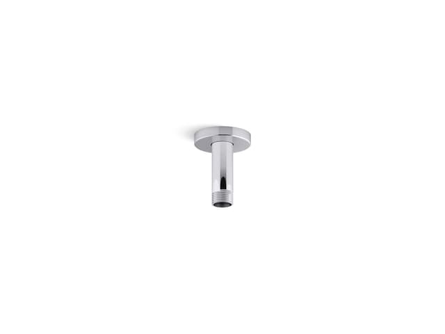 Kohler Statement 3'' ceiling-mount single-function rainhead arm and flange - Polished Chrome