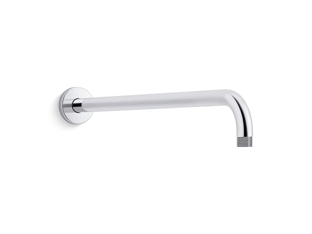 Kohler Statement 19'' wall-mount single-function rainhead arm and flange - Polished Chrome