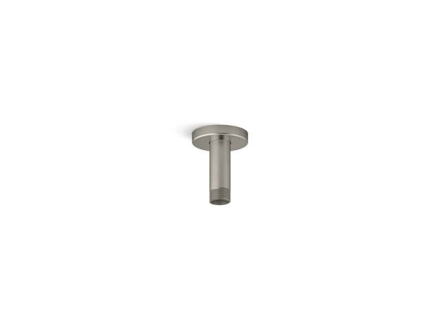 Kohler Statement 3'' ceiling-mount single-function rainhead arm and flange - Vibrant Brushed Nickel
