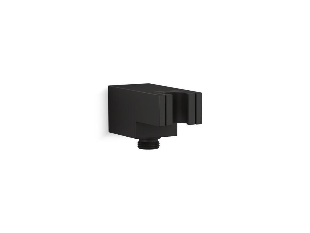 Kohler Statement Wall-mount handshower holder with supply elbow and check valve - Matte Black by Kohler