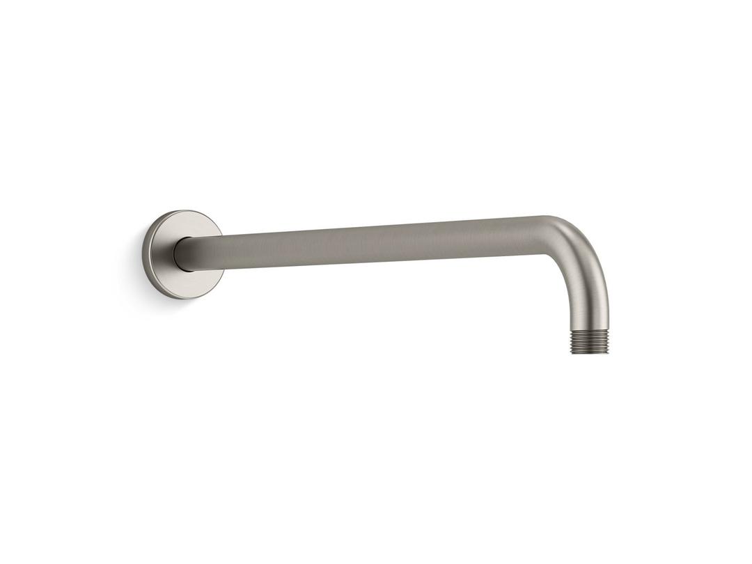 Kohler Statement 19'' wall-mount single-function rainhead arm and flange - Vibrant Brushed Nickel by Kohler