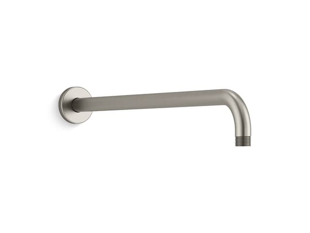 Kohler Statement 19'' wall-mount single-function rainhead arm and flange - Vibrant Brushed Nickel