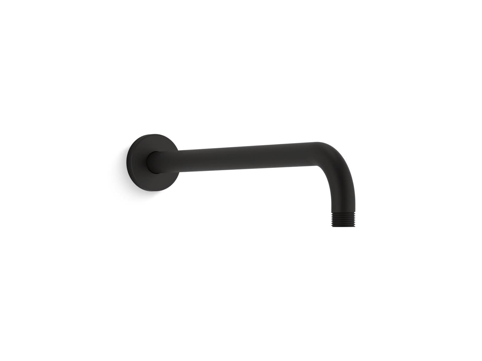 Kohler Statement 15-1/2'' wall-mount single-function rainhead arm and flange - Matte Black by Kohler
