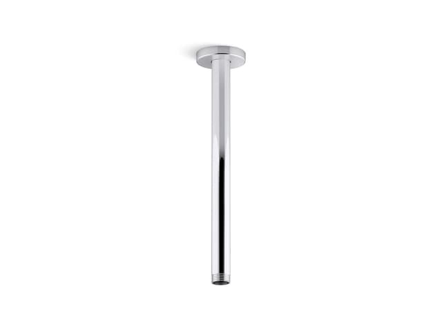 Kohler Statement 12'' ceiling-mount single-function rainhead arm and flange - Polished Chrome