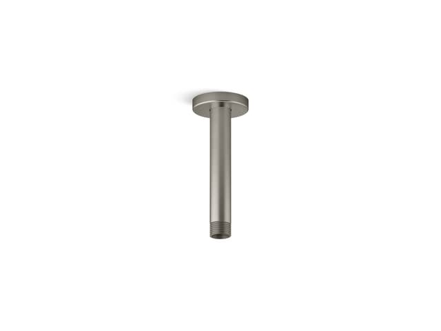 Kohler Statement 6'' ceiling-mount single-function rainhead arm and flange - Vibrant Brushed Nickel