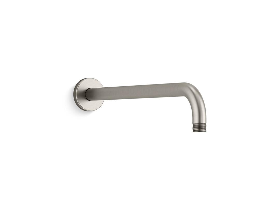 Kohler Statement 15-1/2'' wall-mount single-function rainhead arm and flange - Vibrant Brushed Nickel by Kohler