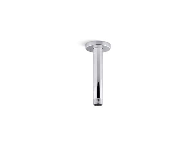 Kohler Statement 6'' ceiling-mount single-function rainhead arm and flange - Polished Chrome