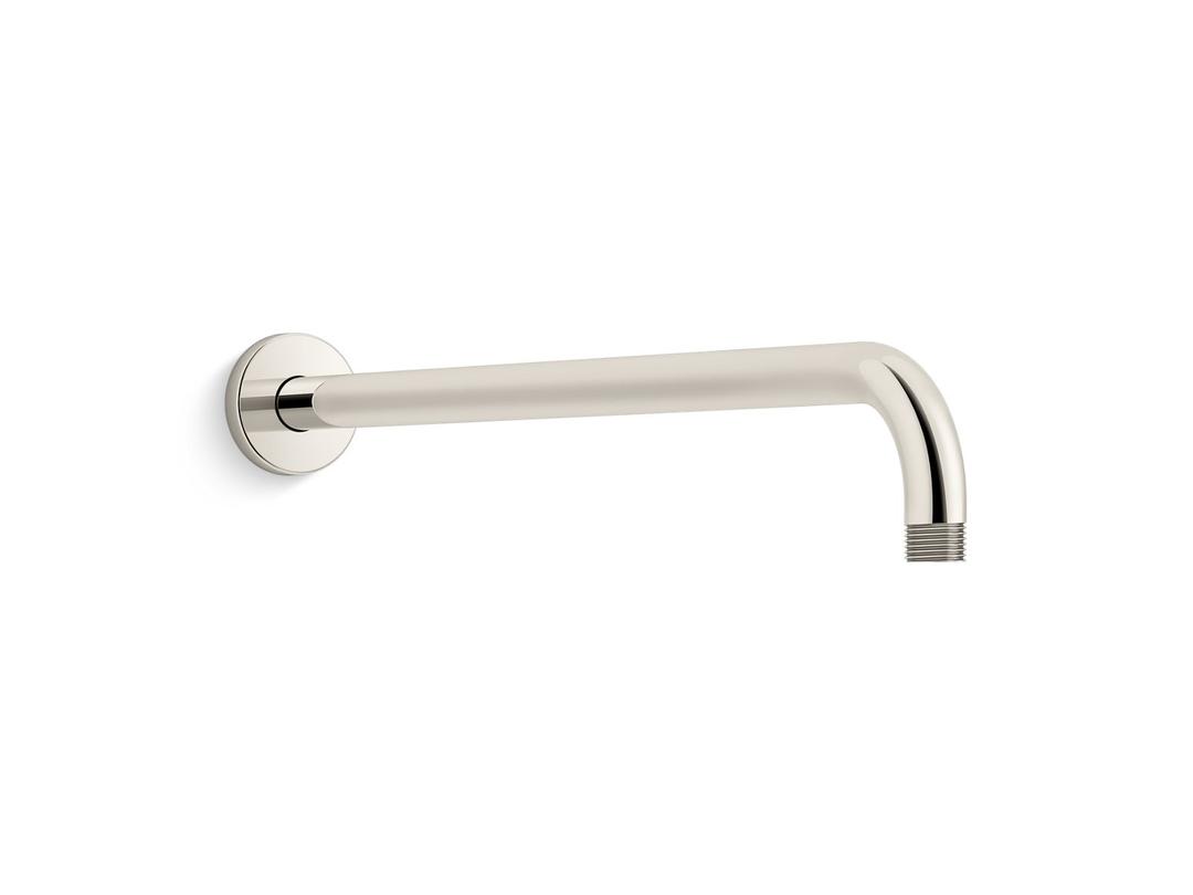 Kohler Statement 19'' wall-mount single-function rainhead arm and flange - Vibrant Polished Nickel by Kohler