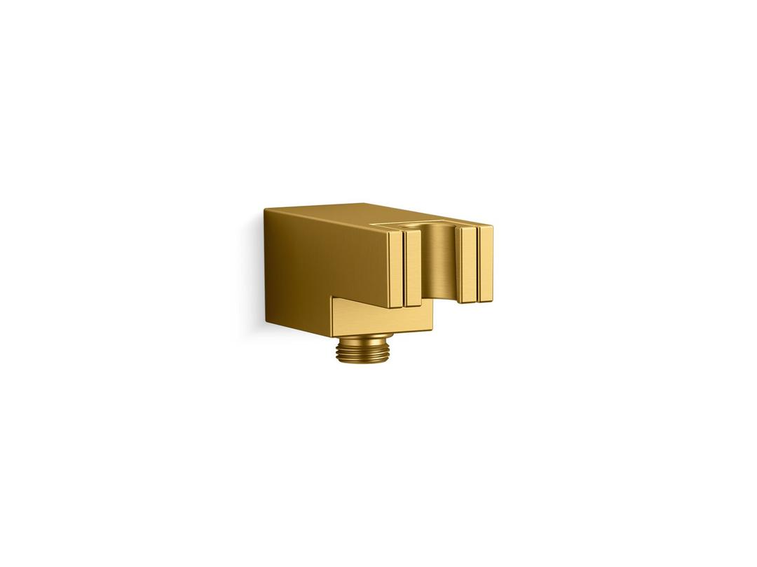 Kohler Statement Wall-mount handshower holder with supply elbow and check valve - Vibrant Brushed Moderne Brass by Kohler