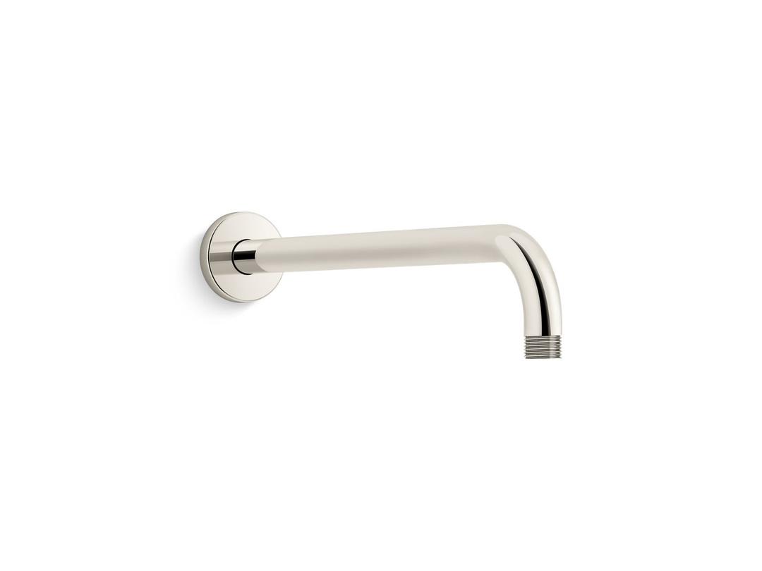 Kohler Statement 15-1/2'' wall-mount single-function rainhead arm and flange - Vibrant Polished Nickel by Kohler