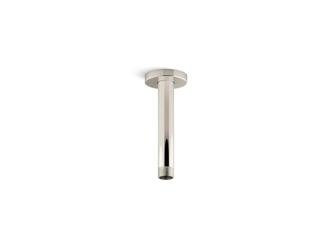 Kohler Statement 6'' ceiling-mount single-function rainhead arm and flange - Vibrant Polished Nickel by Kohler