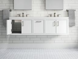 Winnow 60'' bathroom vanity cabinet with sinks and quartz top - image 27