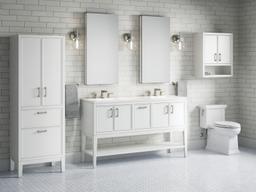 Winnow 60'' bathroom vanity cabinet with sinks and quartz top - image 15