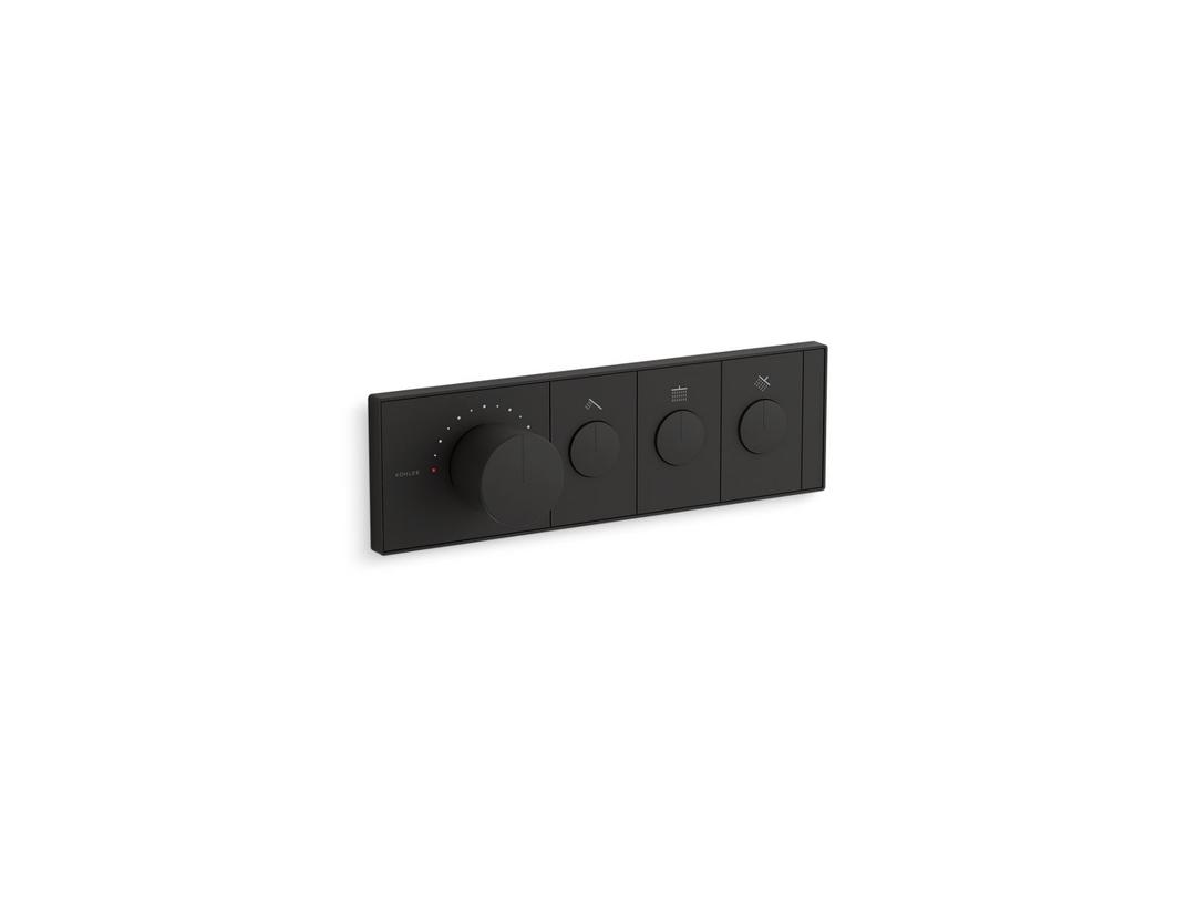 Anthem Three-outlet recessed mechanical thermostatic valve control by Kohler