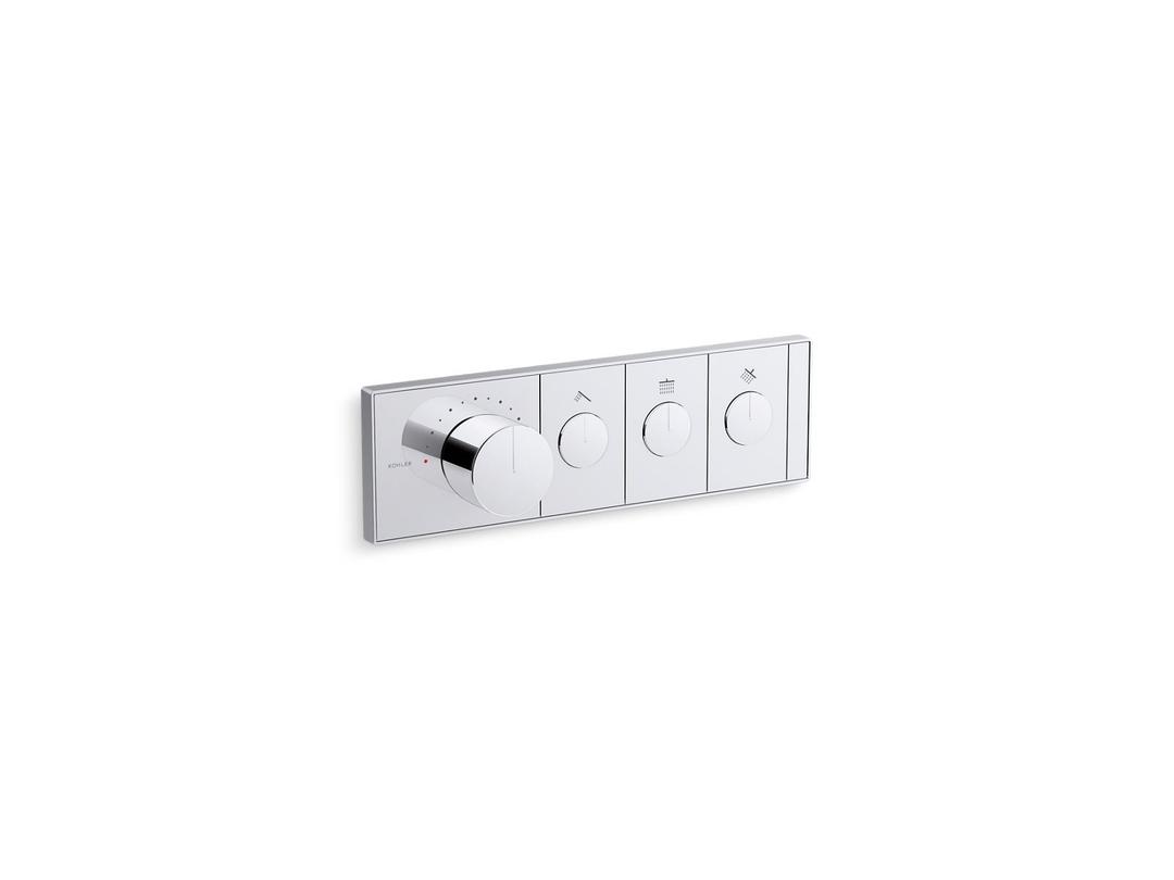 Anthem Three-outlet recessed mechanical thermostatic valve control by Kohler