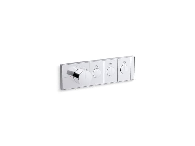 Kohler Anthem Three-outlet recessed mechanical thermostatic valve control - Polished Chrome