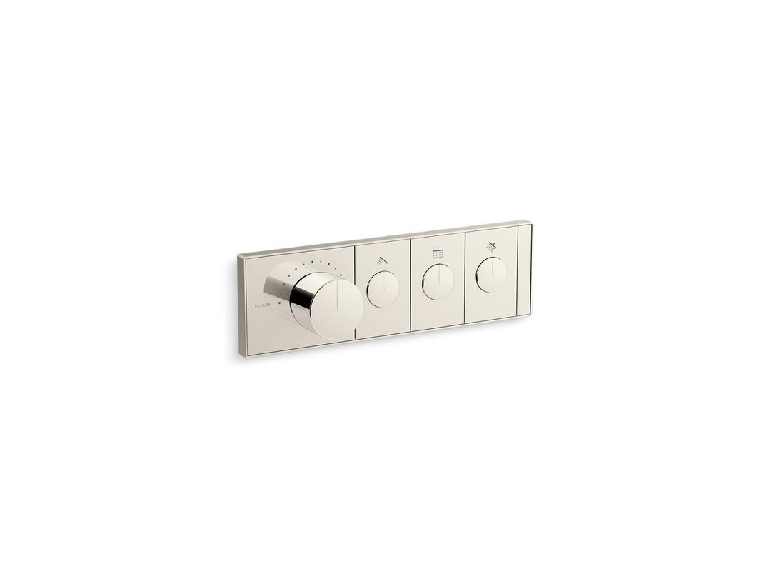 Anthem Three-outlet recessed mechanical thermostatic valve control by Kohler